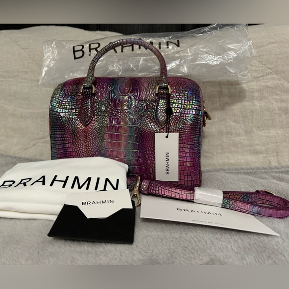 Brahmin Handbags - NWT Brahmin Stacy Satchel Crossbody Shoulder Bag Magical Mini Melbourne